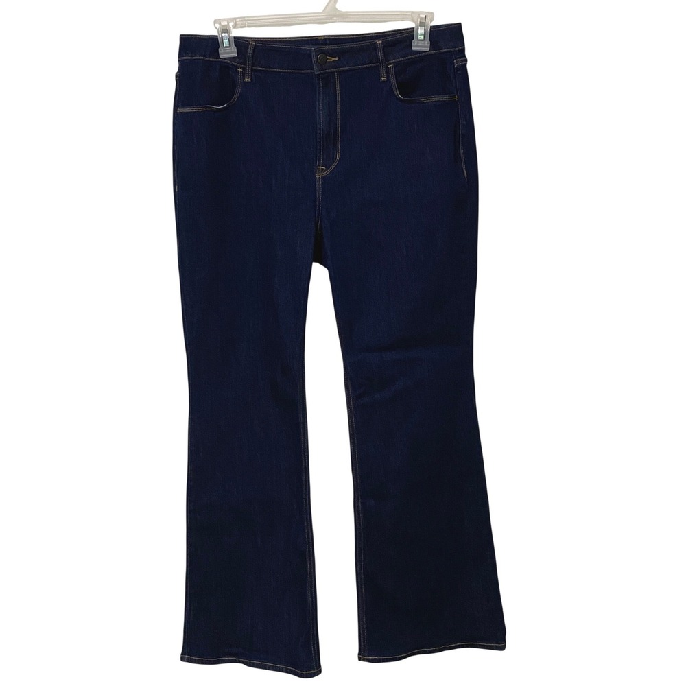 Old Navy High-Rise Flare Womens Size 16 Jeans Plain Pockets Retro Boho Western